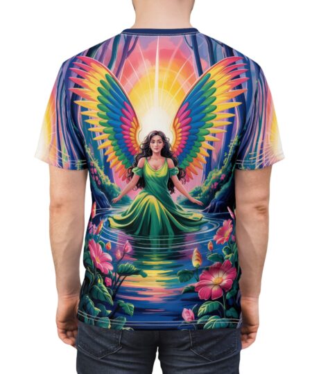 Colorful Fairy In Garden Uni-Sex All Over Print Tee 2 Toasted Styles