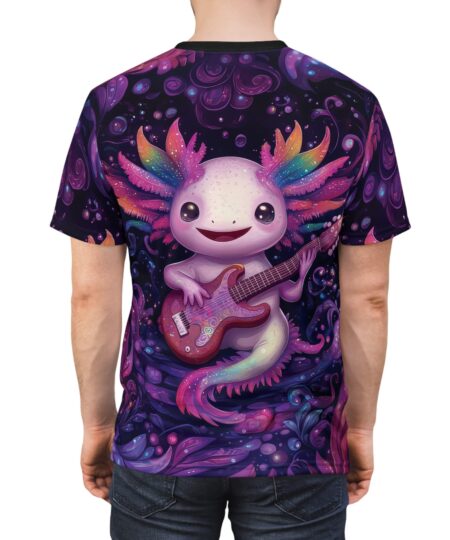 Colorful Fantasy Musician Unisex Tee - Vibrant Axolotl Design 2 Toasted Styles