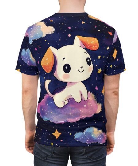Cute Dog in the Stars Unisex All Over Print Tee - Adorable Pet Graphic T-Shirt for Animal Lovers 10 Toasted Styles