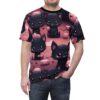 Cute Halloween Cat Tee - Unisex All Over Print T-Shirt with Adorable Kittens and Pumpkins Design 10 Toasted Styles