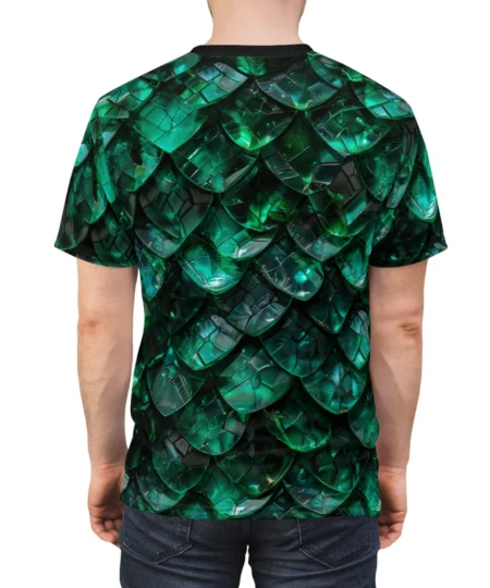 Emerald Dragon Scales Tee Shirt - All Over Print T-Shirt 8 Toasted Styles