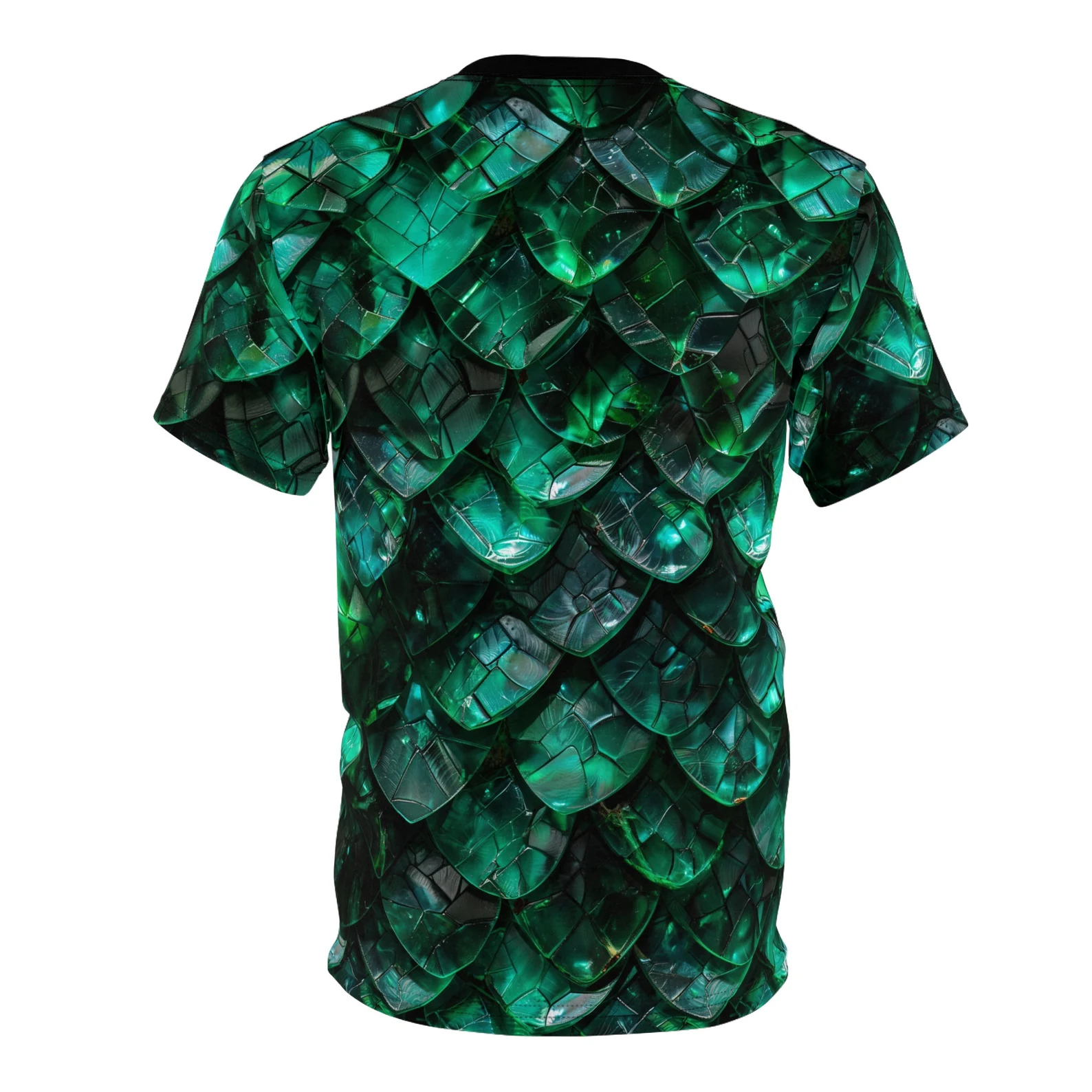 Emerald Dragon Scales Tee Shirt - All Over Print T-Shirt 9 Toasted Styles
