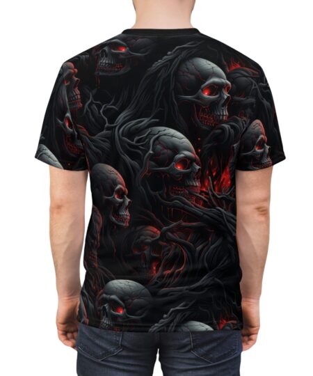 Gothic Skull All Over Print Unisex Tee - Dark Fantasy Design 2 Toasted Styles