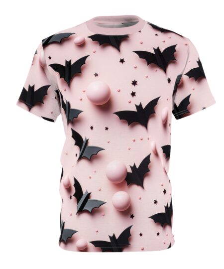 Halloween Bat Pattern Unisex All Over Print Tee - Spooky & Fun Design for Fall Celebrations 2 Toasted Styles