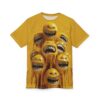 Happy Faces Unisex All Over Print - Fun Yellow Smiley Graphic T-Shirt 3 Toasted Styles