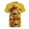 Happy Faces Unisex All Over Print - Fun Yellow Smiley Graphic T-Shirt 2 Toasted Styles