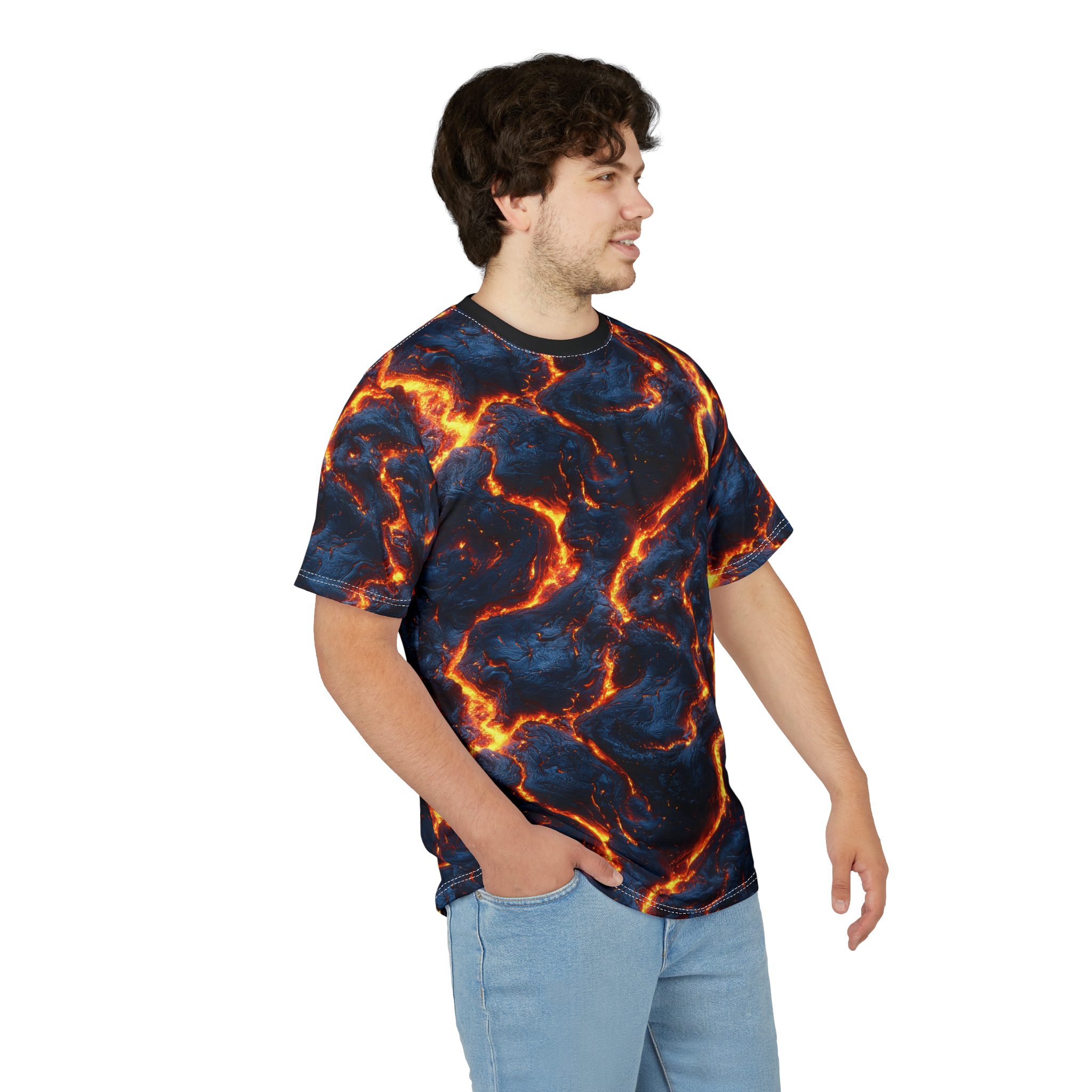 Lava Flow Unisex All Over Print Tee - Vibrant Graphic T-Shirt - Image 17