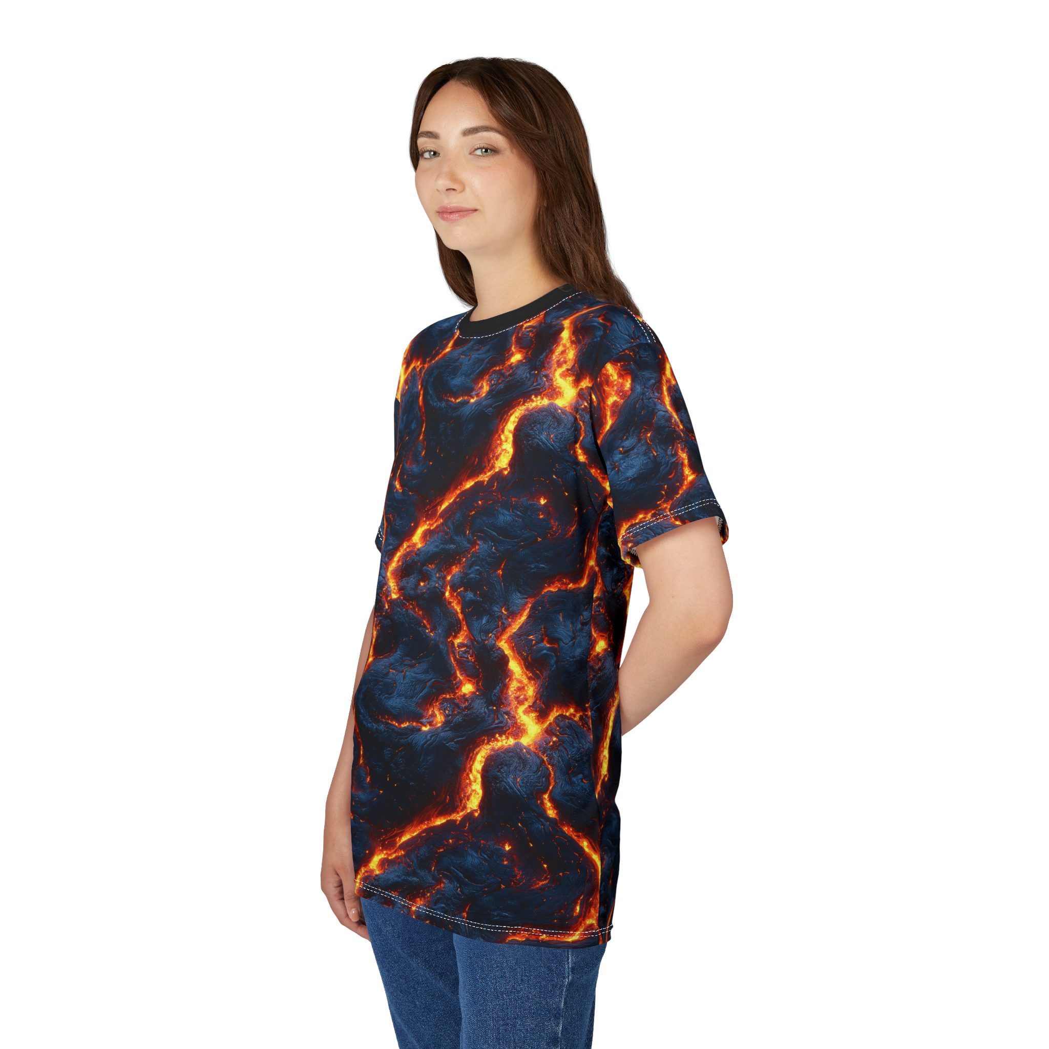 Lava Flow Unisex All Over Print Tee - Vibrant Graphic T-Shirt - Image 16