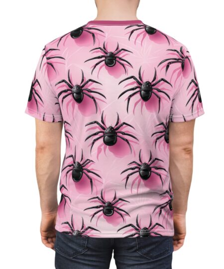 Spooky Pink Spider Unisex All Over Print Tee - Perfect for Halloween and Everyday Wear 2 Toasted Styles