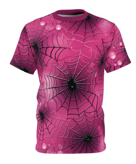 Spooky Yet Stylish Spiderweb Unisex All Over Print Tee - Perfect for Halloween or Everyday Wear 2 Toasted Styles