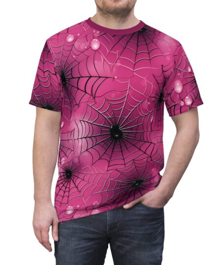 Spooky Yet Stylish Spiderweb Unisex All Over Print Tee - Perfect for Halloween or Everyday Wear 1 Toasted Styles