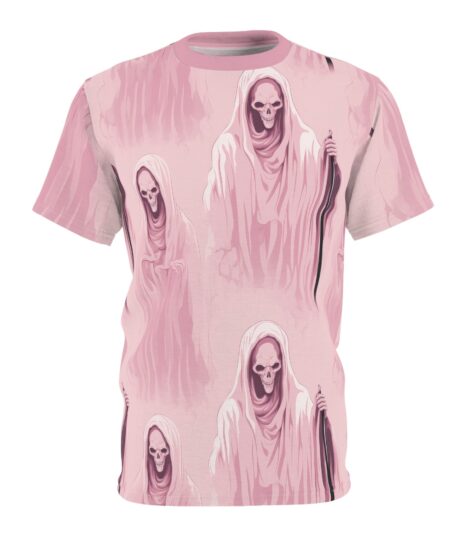 Unisex Skull Grim Reaper Tee - All Over Print Spooky Halloween Shirt 2 Toasted Styles