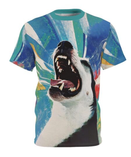 Vibrant Dog Graphic All Over Print Unisex Tee - Bold and Colorful Design for Pet Lovers 2 Toasted Styles