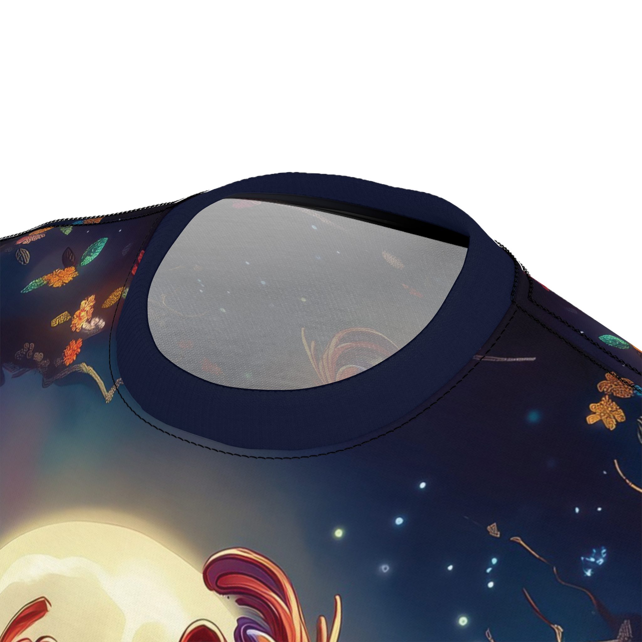 Whimsical Owl & Mushrooms Unisex All Over Print Tee - Magical Nature Vibe 9 Toasted Styles