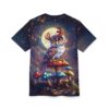 Whimsical Owl & Mushrooms Unisex All Over Print Tee - Magical Nature Vibe 5 Toasted Styles