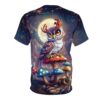 Whimsical Owl & Mushrooms Unisex All Over Print Tee - Magical Nature Vibe 4 Toasted Styles