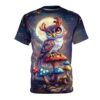 Whimsical Owl & Mushrooms Unisex All Over Print Tee - Magical Nature Vibe 2 Toasted Styles