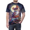 Whimsical Owl & Mushrooms Unisex All Over Print Tee - Magical Nature Vibe 1 Toasted Styles