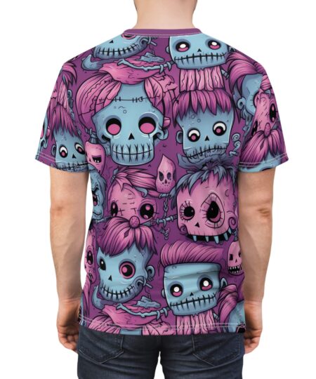 Whimsical Zombie Print Unisex All Over Print Tee - Perfect for Halloween Celebrations 10 Toasted Styles