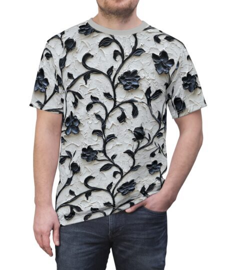 Floral Texture All Over Print Unisex Tee - Stylish Casual Wear