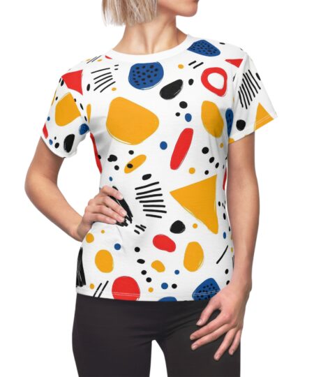 Colorful Geometric Women's Tee - Fun Graphic Print