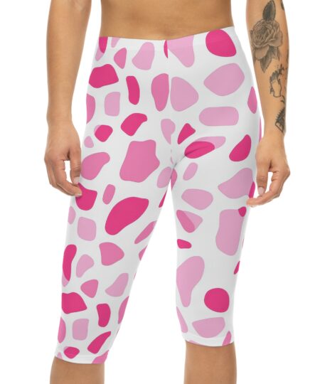Women's Carpi Leggings Color Pink Leopard Pattern Design