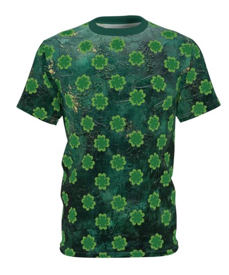 St. Patrick's Day Unisex Tee - Green Clover Design 2 Toasted Styles