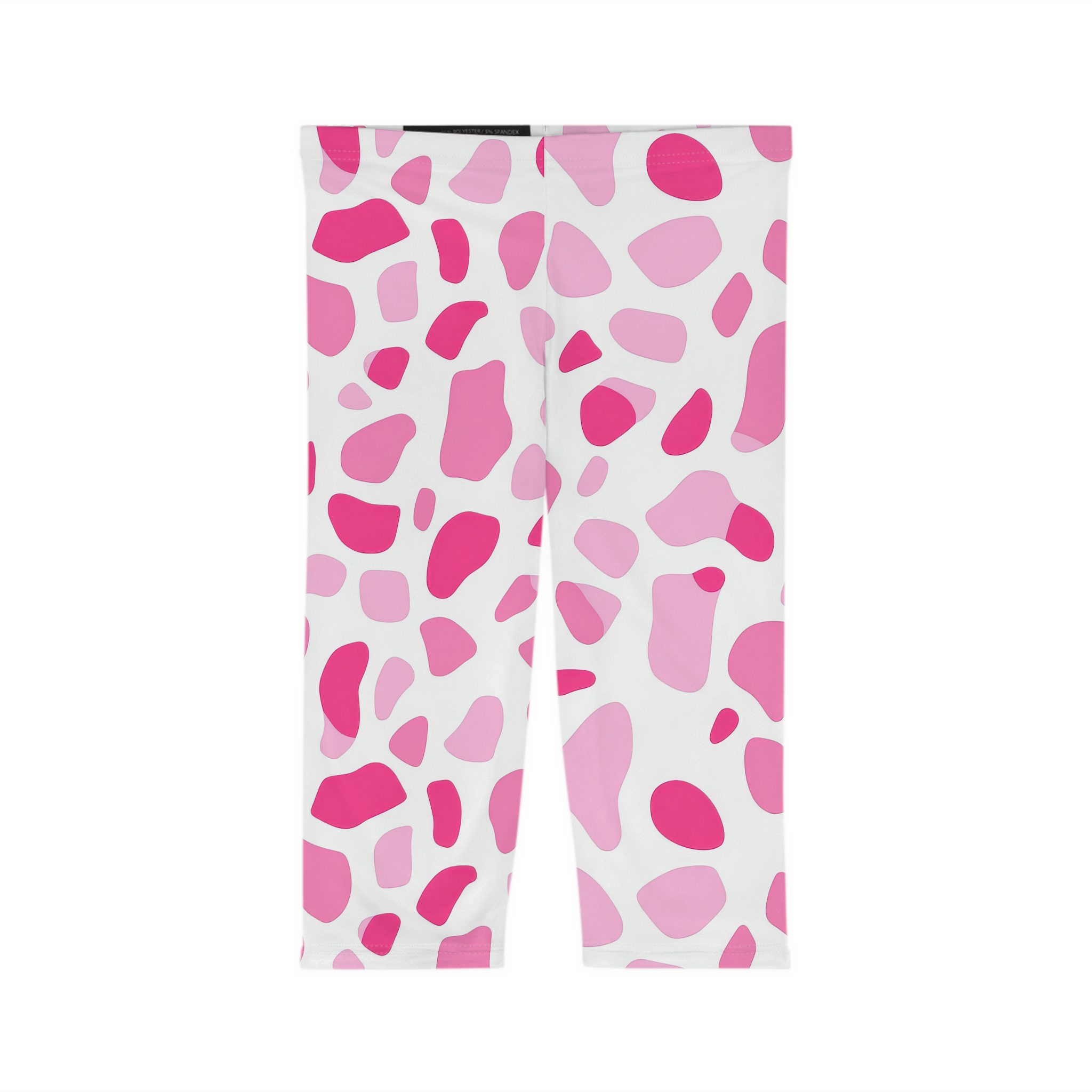 Trendy Pink Pattern Women’s Capri Leggings - Stylish Activewear for Everyday Wear 9 Toasted Styles