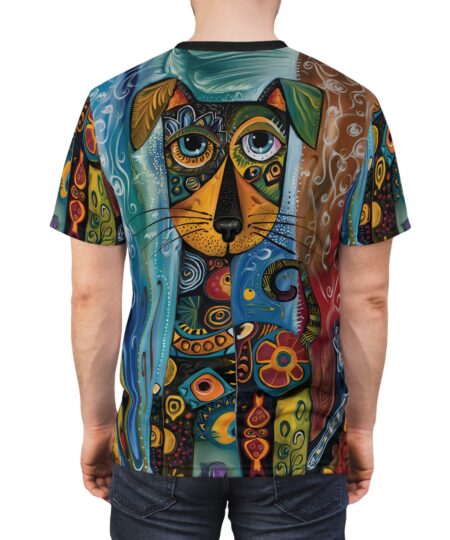 Vibrant Dog Art Unisex Tee - Colorful All Over Print T-Shirt for Dog Lovers 2 Toasted Styles