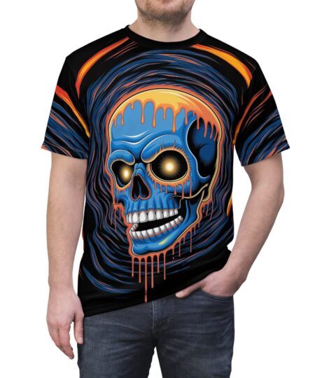 Vibrant Skull Graphic Tee - Unisex All Over Print Horror Shirt 10 Toasted Styles