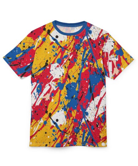 Vibrant Splatter Print Unisex Tee - Colorful Art Style T-Shirt 2 Toasted Styles