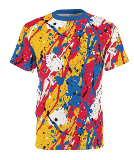 Vibrant Splatter Print Unisex Tee - Colorful Art Style T-Shirt 10 Toasted Styles