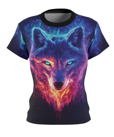 Vibrant Wolf Graphic Tee for Women – Unique All Over Print Design 8 Toasted Styles