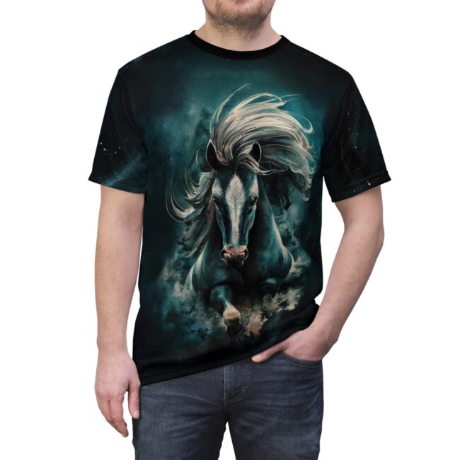 Mystical Horse Unisex Tee - Dreamy Cosmic Design