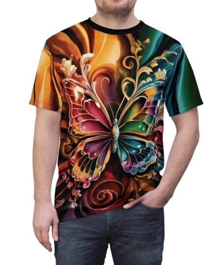 Colorful Butterfly UnisexAll Over Print Tee - Vibrant Fashion for Nature Lovers 10 Toasted Styles