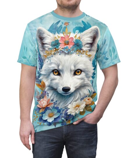 Floral Fox All Over Print Unisex Tee - Vibrant Art for Nature Lovers 10 Toasted Styles