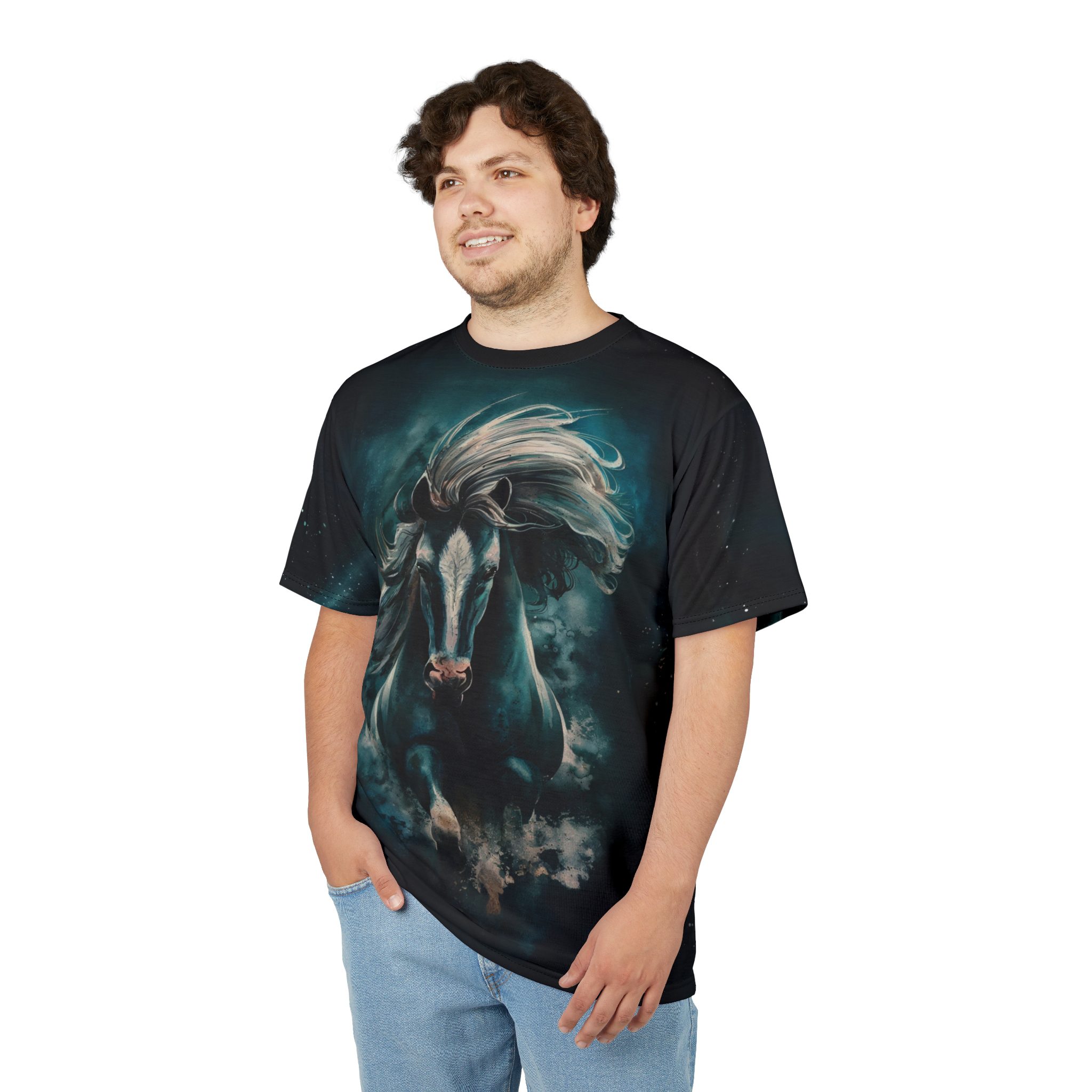 Mystical Horse Unisex Tee - Dreamy Cosmic Design 4 Toasted Styles