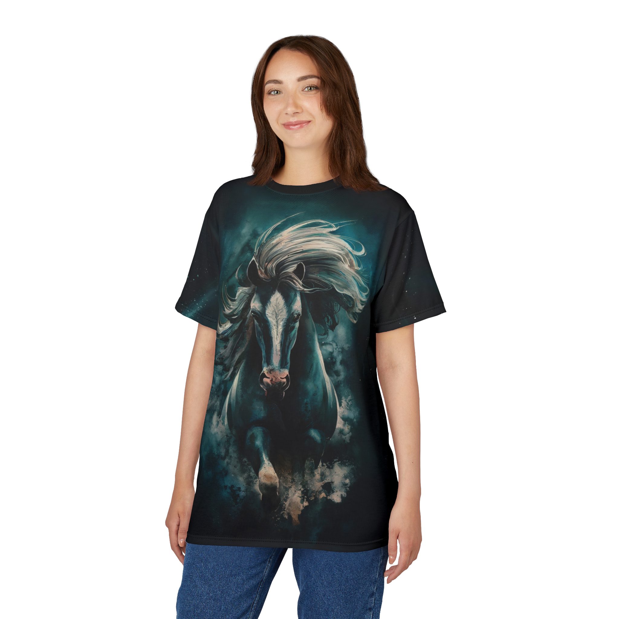 Mystical Horse Unisex Tee - Dreamy Cosmic Design 3 Toasted Styles