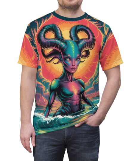 Mystical Mermaid Unisex All Over Print Tee - Vibrant Fantasy Design 10 Toasted Styles