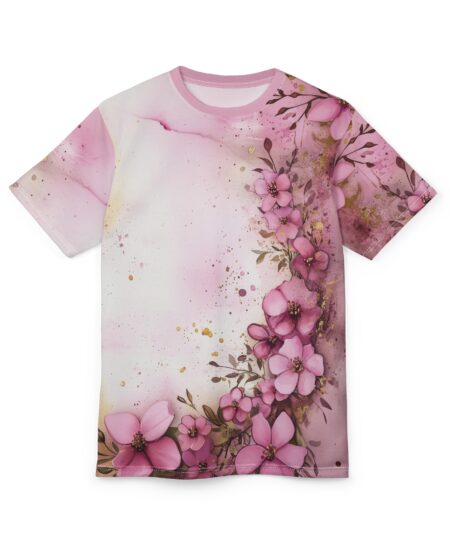 Elegant Floral Print Women's All Over Print Tee, Spring T-Shirt, Nature Tee, Floral Top Elegant Floral Print Women's All Over Print Tee, Spring T-Shirt, Nature Tee, Floral Top
