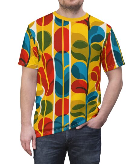 Retro Floral Unisex Tee, Vibrant Summer Shirt, Casual Wear, Festival Fashion, Gift for Her, Trendy Street Style