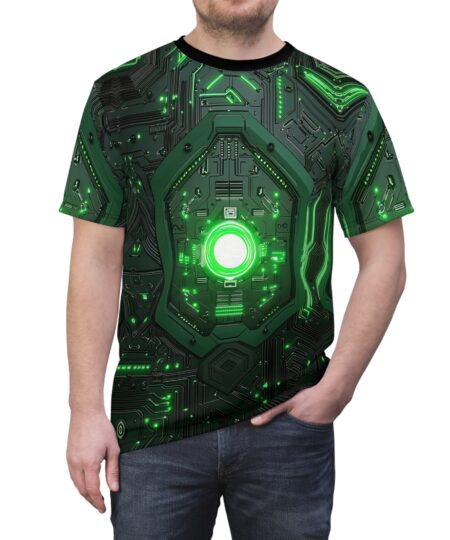 Scifi Robot Green Electronic T-Shirts Iron Man Style