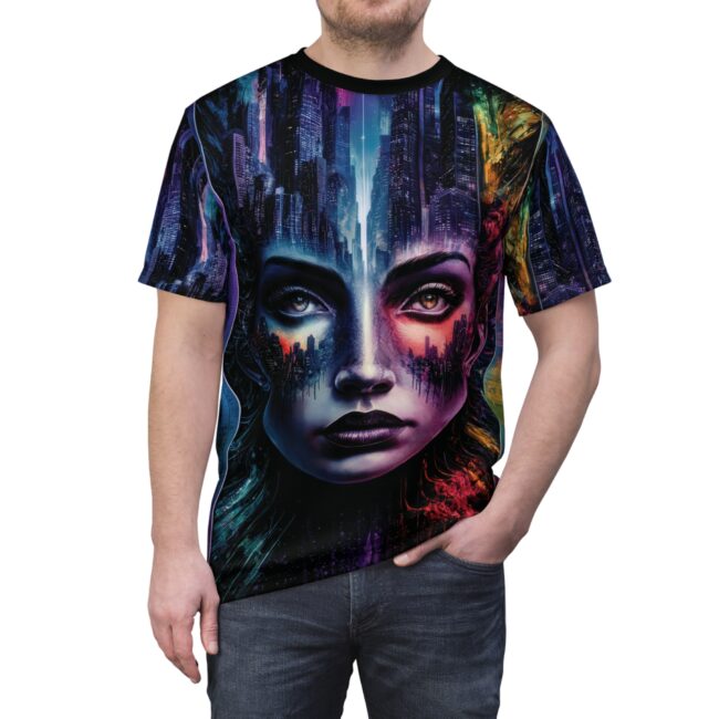 Vibrant Art Tee, Unisex Graphic T-Shirt, Unique AOP T-Shirt, Colorful Fashion Top