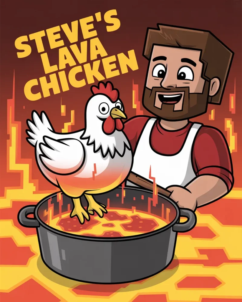 steve lava chicken minecraft movie 3