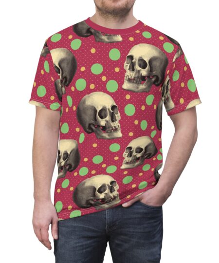 Skull Pattern Unisex Tee - Edgy Fashion