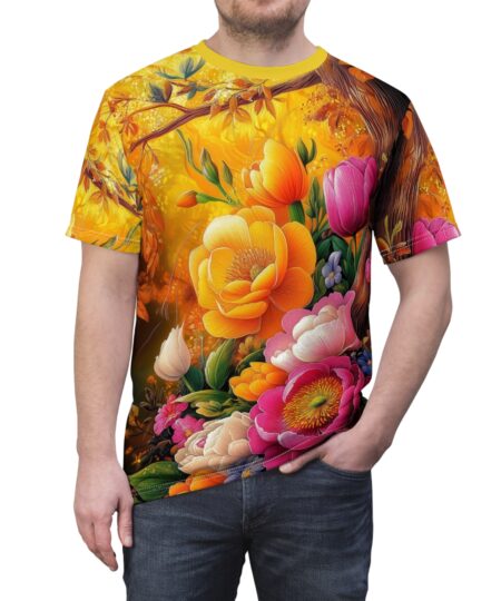 Floral Vibes Unisex Tee, Colorful Floral Tee, Floral Graphic Tee