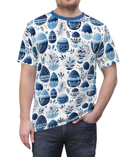 Blue Floral Easter Egg AOP Tee