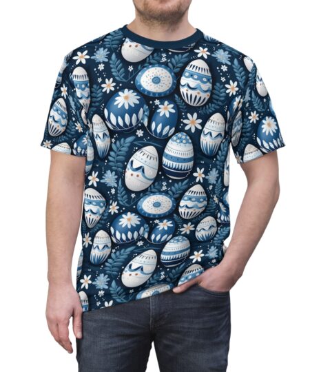 Blue Floral Easter Egg AOP Tee
