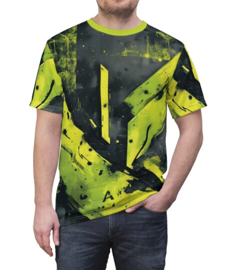 Bold Lime Green Black Uni-Sex Graphic Tee 9 Toasted Styles