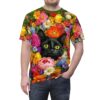 Colorful Floral Cat Tee